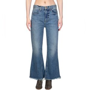 THE GREAT The Kick Bell Jeans 70s 💯 percent COTTON Flare wide leg denim Sz 27